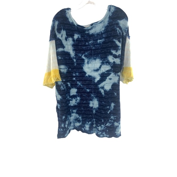 We the Free by Free People Blue Relaxed Top in Washed Stripes Size Small - Picture 3 of 5